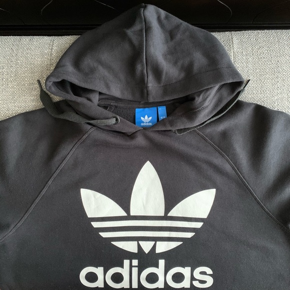 Adidas Classic Trefoil Hoodie in Black - Picture 3 of 6